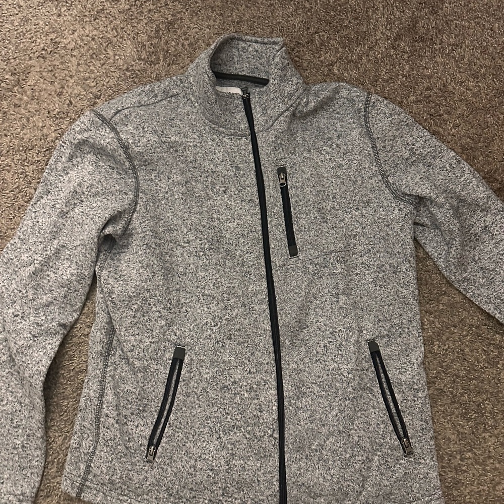 Sonoma Gray Lightweight Shirt Jacket with Standing Collar